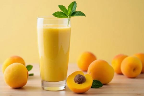 مواد لازم برای تهیه اسموتی زردآلو و شیر